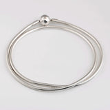 925 Sterling Silver Lobster Clasp Smooth Snake Chain Necklace