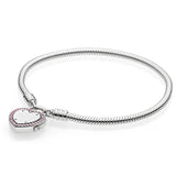 925 Silver Lock Your Promise Bracelet Bangle for Women