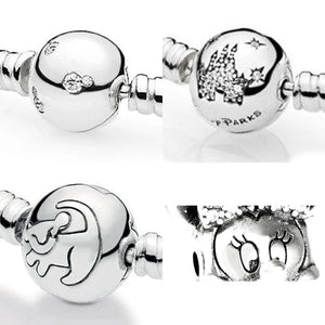 Mouse Ball Castle Clasp 925 Silver Bracelet Bead Charm