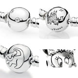 Mouse Ball Castle Clasp 925 Silver Bracelet Bead Charm