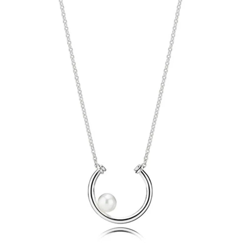 Sterling Silver Moments Pearl Necklace for Women