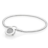 Rose Signature Bracelet Bangle 925 Sterling Silver Charm Jewelry