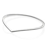 925 Silver Crystal Bracelet Bangle with Shimmering Wish Charm