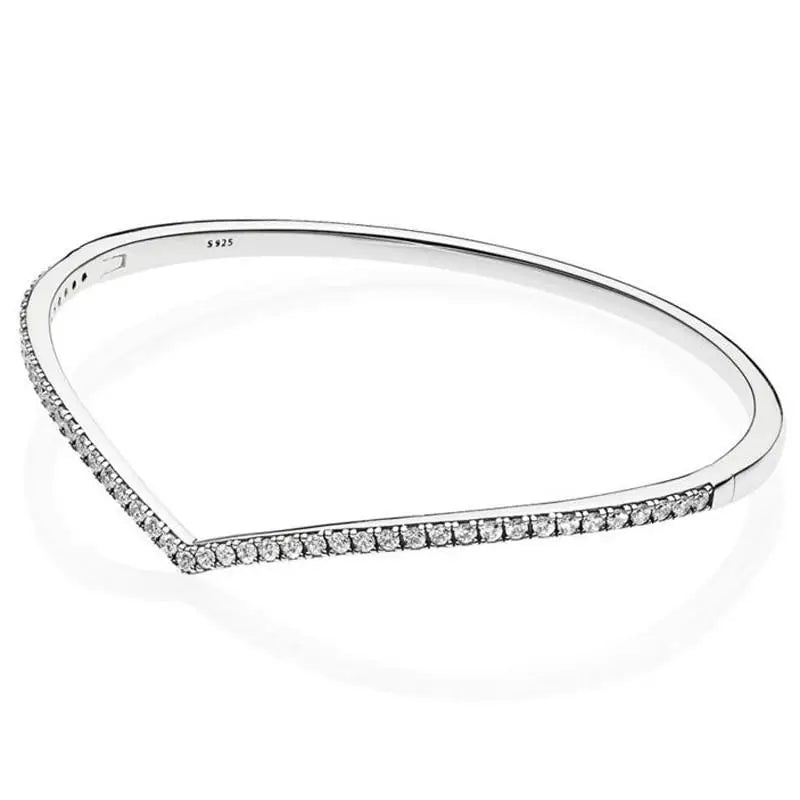 925 Silver Crystal Bracelet Bangle for Women