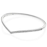 925 Silver Crystal Bracelet Bangle Women