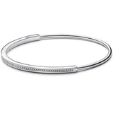 Crystal Pave Bracelet Bangle Women 925 Sterling Silver Charm Jewelry