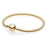 925 Silver Snake Chain Bracelet Elegant Bangle Women