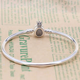 Crystal Clasp Bangle for 925 Sterling Silver Charm Bracelet