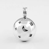 Moon & Star Sliding Ball Chain Necklace 925 Silver Charm Bracelet DIY Jewelry