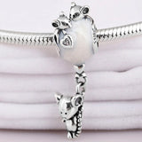 Mouse Balloon Pendant Beads for 925 Silver Bracelet