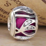 Multicolor Leaves & Nature's Radiance Crystal 925 Silver Charm