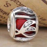 Multicolor Leaves & Nature's Radiance Crystal 925 Silver Charm