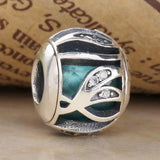 Multicolor Leaves & Nature's Radiance Crystal 925 Silver Charm