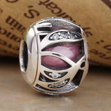 Multicolor Leaves & Nature's Radiance Crystal 925 Silver Charm