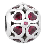 Multicolor Clover Crystal Beads 925 Silver Charm Bracelet DIY Jewelry