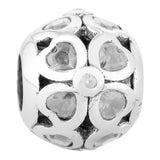 Multicolor Clover Crystal Beads 925 Silver Charm Bracelet DIY Jewelry