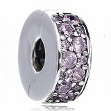 Multicolor Mosaic Elegance Clip Stopper Bead for Bracelet Bangle