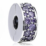 Multicolor Mosaic Elegance Clip Stopper Bead for Bracelet Bangle
