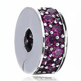 Multicolor Mosaic Elegance Clip Stopper Bead for Bracelet Bangle