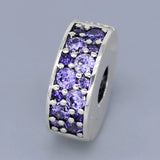 Multicolor Mosaic Elegance Clip Stopper Bead for Bracelet Bangle