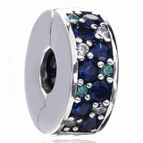 Multicolor Mosaic Elegance Clip Stopper Bead for Bracelet Bangle