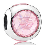 Radiant Droplets Multicolor Crystal Charms 925 Silver Beads