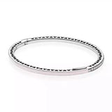 Multicolor Radiant Hearts Bangle 925 Silver Bracelet for Women