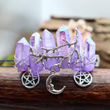Mystery Retro Raw Crystal Hairpin Wiccan Jewelry Gothic Gift Pagan