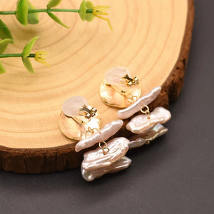 Baroque Freshwater Pearl Clip Earrings Women's Party Jewelry
