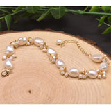Baroque Pearl Bracelet Dangle Chain for Women Party Jewellery