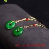 Natural Jade Emerald Safety buckle Earrings DIY