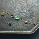 Hetian Ice Seed Chalcedony Gourd Pendant Charm Bracelet