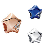 925 Silver Star Rose Bead for Necklace or Bracelet