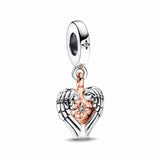 925 Silver Star Snowflake Rose Bead for Necklace Bracelet