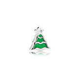 925 Silver Small Star Pink Butterfly Christmas Tree Floating Pendant