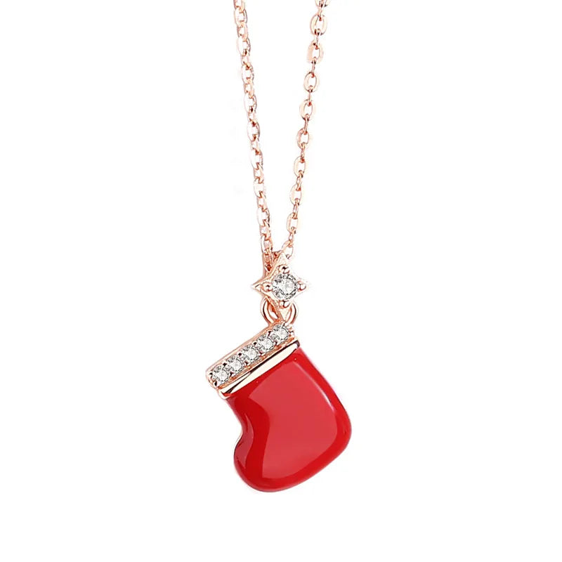 Christmas Necklace Female Creative Niche Rose Clavicle Chain