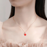 Christmas Necklace Female Creative Niche Rose Clavicle Chain