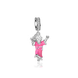 Sterling Silver Rose Flower Bead for Necklace Bracelet