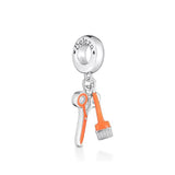 DIY Women Jewelry Pendant Skating Headphone Bead Necklace Charms 925 Silver