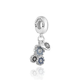 DIY Women Jewelry Pendant Skating Headphone Bead Necklace Charms 925 Silver