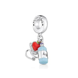 DIY Women Jewelry Pendant Skating Headphone Bead Necklace Charms 925 Silver