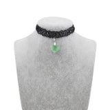 Crystal Tattoo Choker Stretch Necklace Elastic Heart Chocker