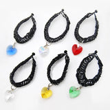 Crystal Tattoo Choker Stretch Necklace Elastic Heart Chocker