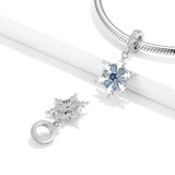 S925 Silver Snowflake Pendant Necklace for Women DIY Bracelet
