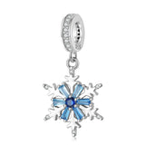 S925 Silver Snowflake Pendant Necklace for Women DIY Bracelet