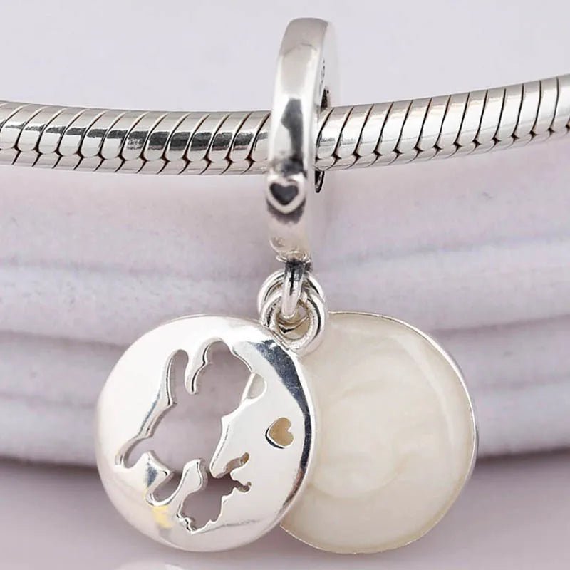 Bear & Rabbit Perfect Pals Pendant Beads Bracelet Charm DIY Jewelry