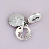Bear & Rabbit Perfect Pals Pendant Beads Bracelet Charm DIY Jewelry