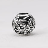 Daisy Meadow Crystal Bead Charm Bracelet 925 Silver Bangle DIY Jewelry