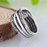 925 Silver Openwork Eternity Crystal Rings