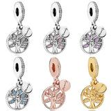 925 Sterling Silver Family Tree Of Life Pendant Beads